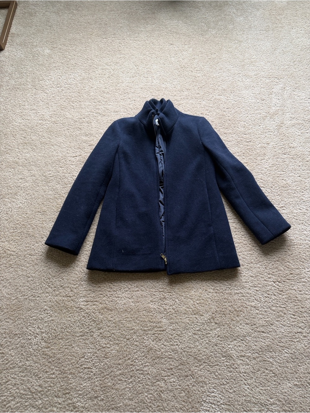 J. Crew Navy Satin-Lined Jacket